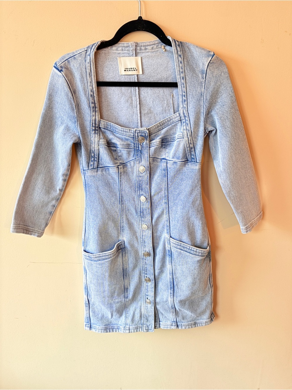 Isabel Marant Light Blue Denim Button-Front Jean Dress